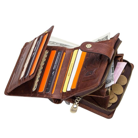 New Fashion Porte Feuille Homme Luxe Foldable Leather Men