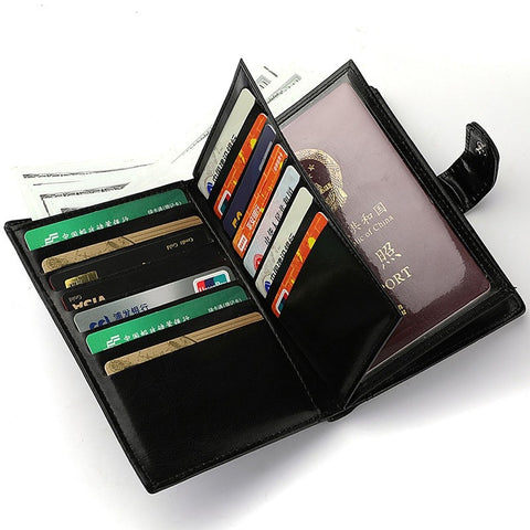Charmoni - GC101 - Grand Classique Portefeuille Homme Porte Carte Crédit  Visite Monnaie en Cuir Synthétique (Noir)